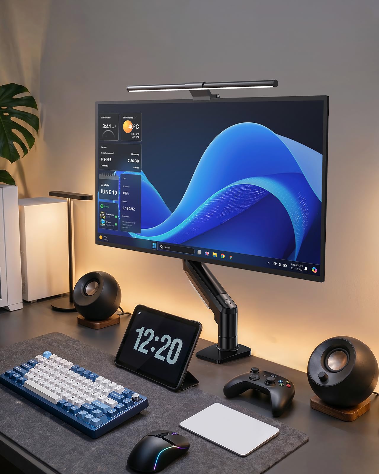 HUANUO Monitor Mount, 13 to 32 Inch Monitor Arm, Adjustable Screen Stand