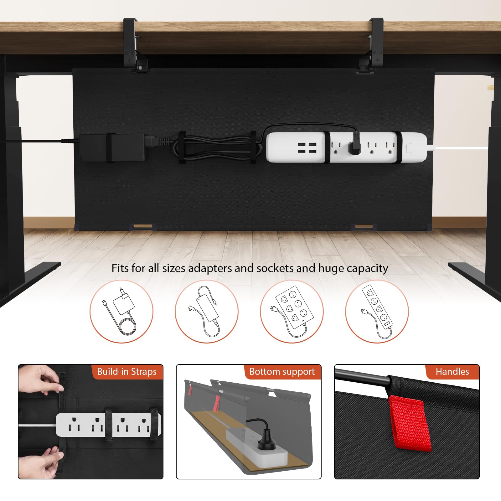 Univivi Under-Desk Cable Management Tray for Office