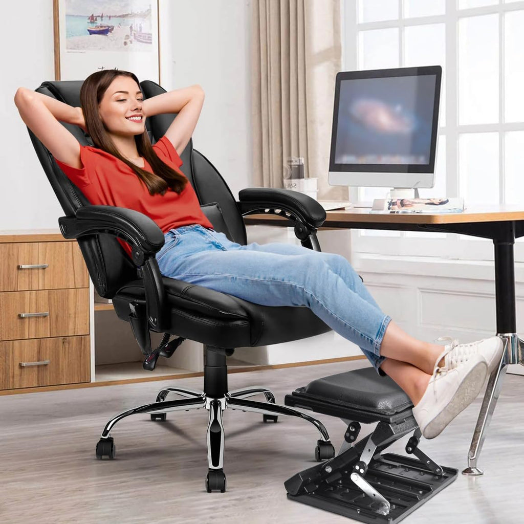 Adjustable Ergonomic Under-Desk Footrest for Office