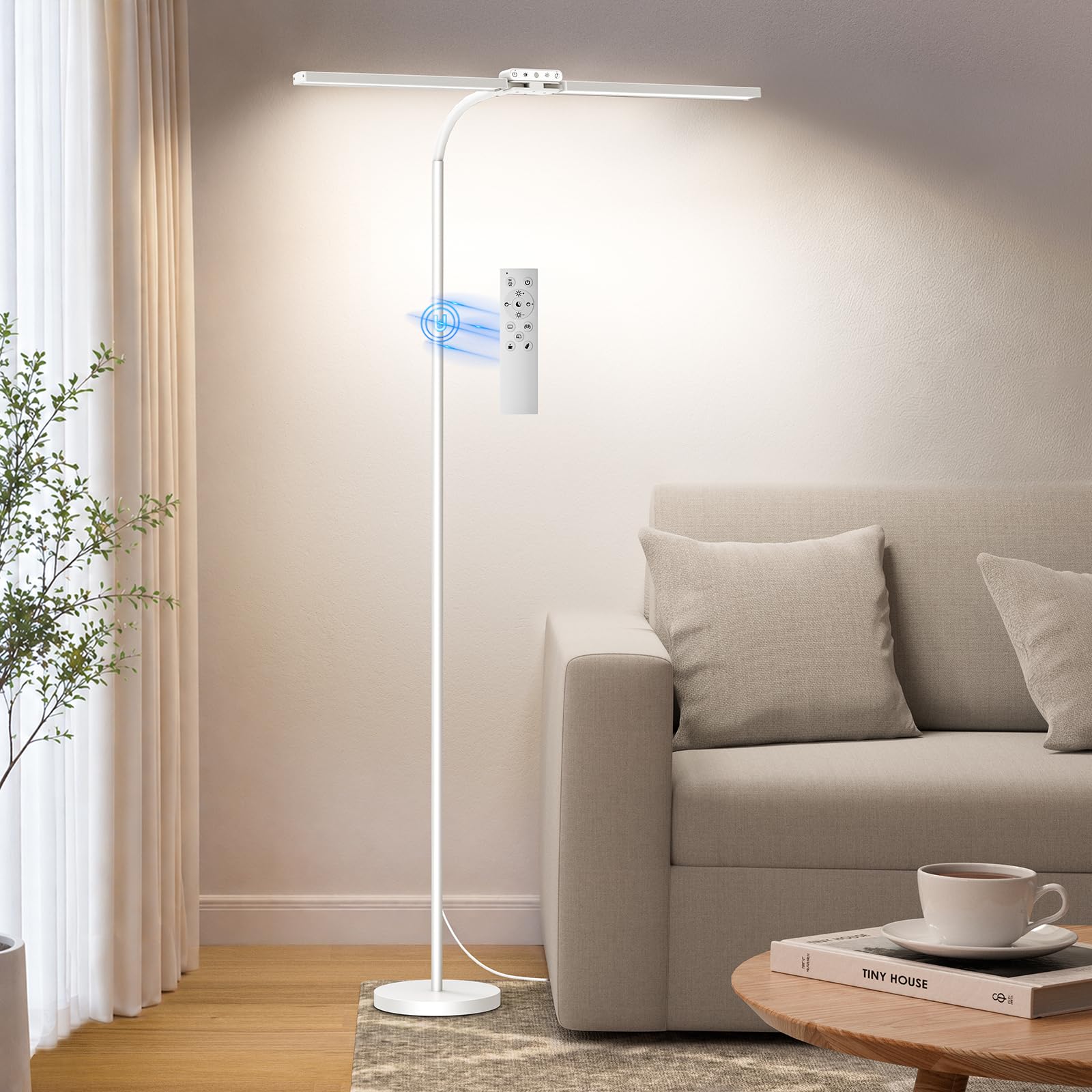 SIBRILLE 24W Dual-Head Dimmable LED Floor Lamp