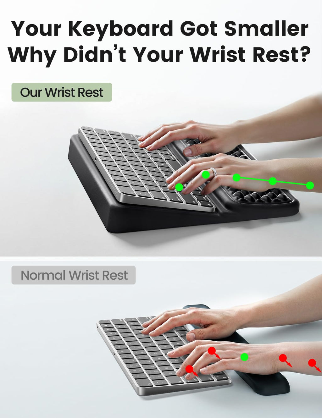 Vaydeer Ergonomic Wrist Rest with Keyboard Stand Riser