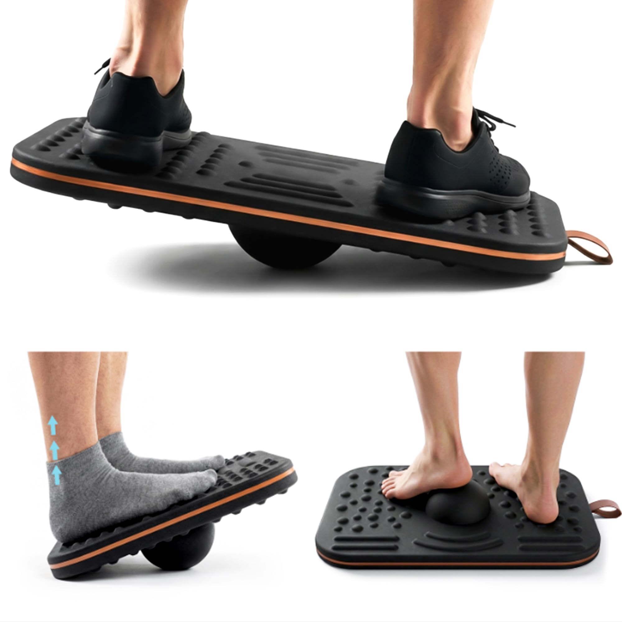 ERGO COLLECT 2-in-1 Standing Desk Balance Board & Foot Mat