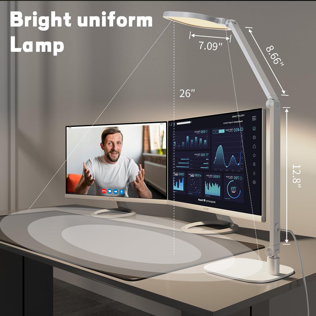 LitONES Modern Edge-Lit LED Desk Lamp for Home Office