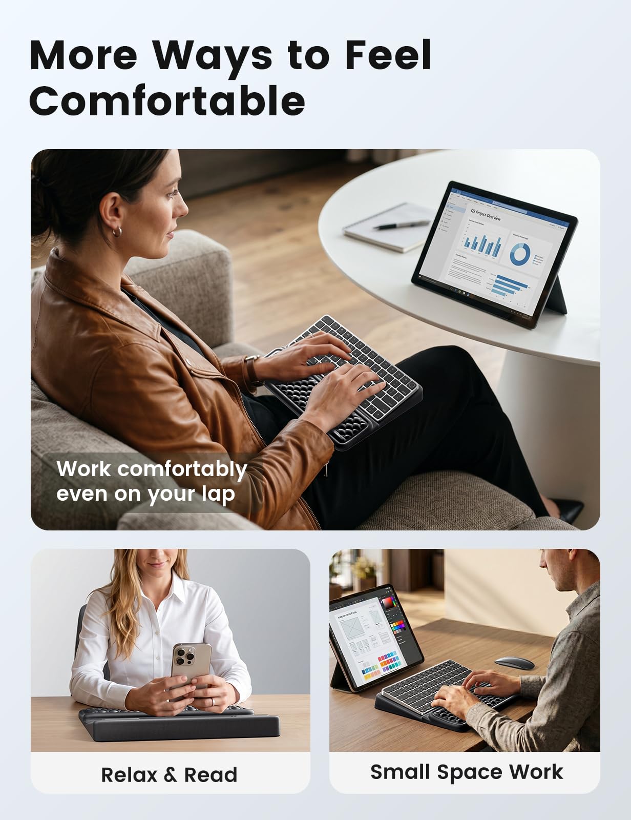 Vaydeer Ergonomic Wrist Rest with Keyboard Stand Riser