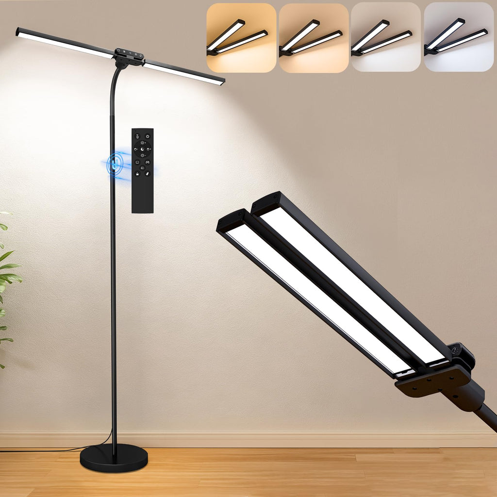 SIBRILLE 24W Dual-Head Dimmable LED Floor Lamp