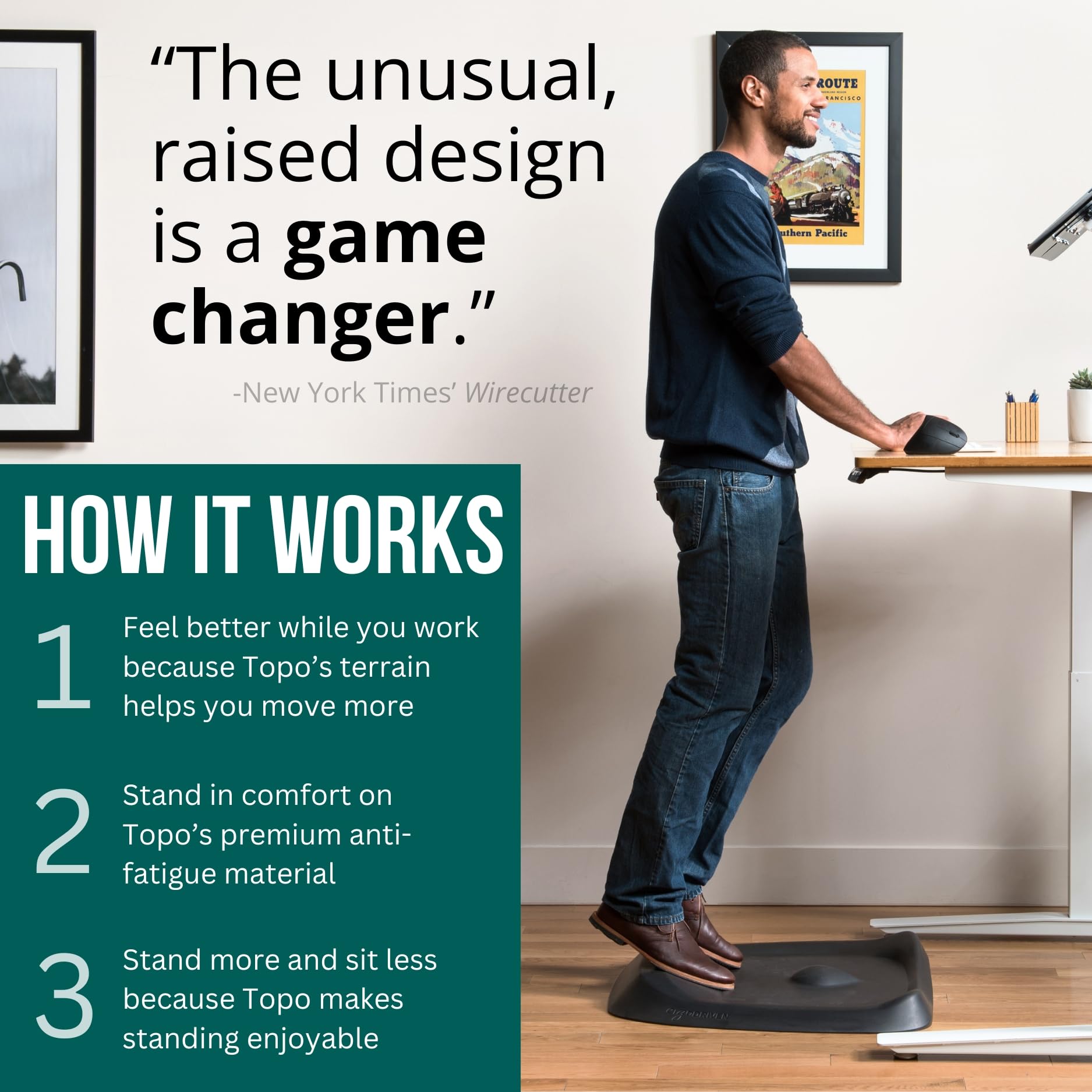 Ergodriven Topo Standing Desk Anti-Fatigue Mat