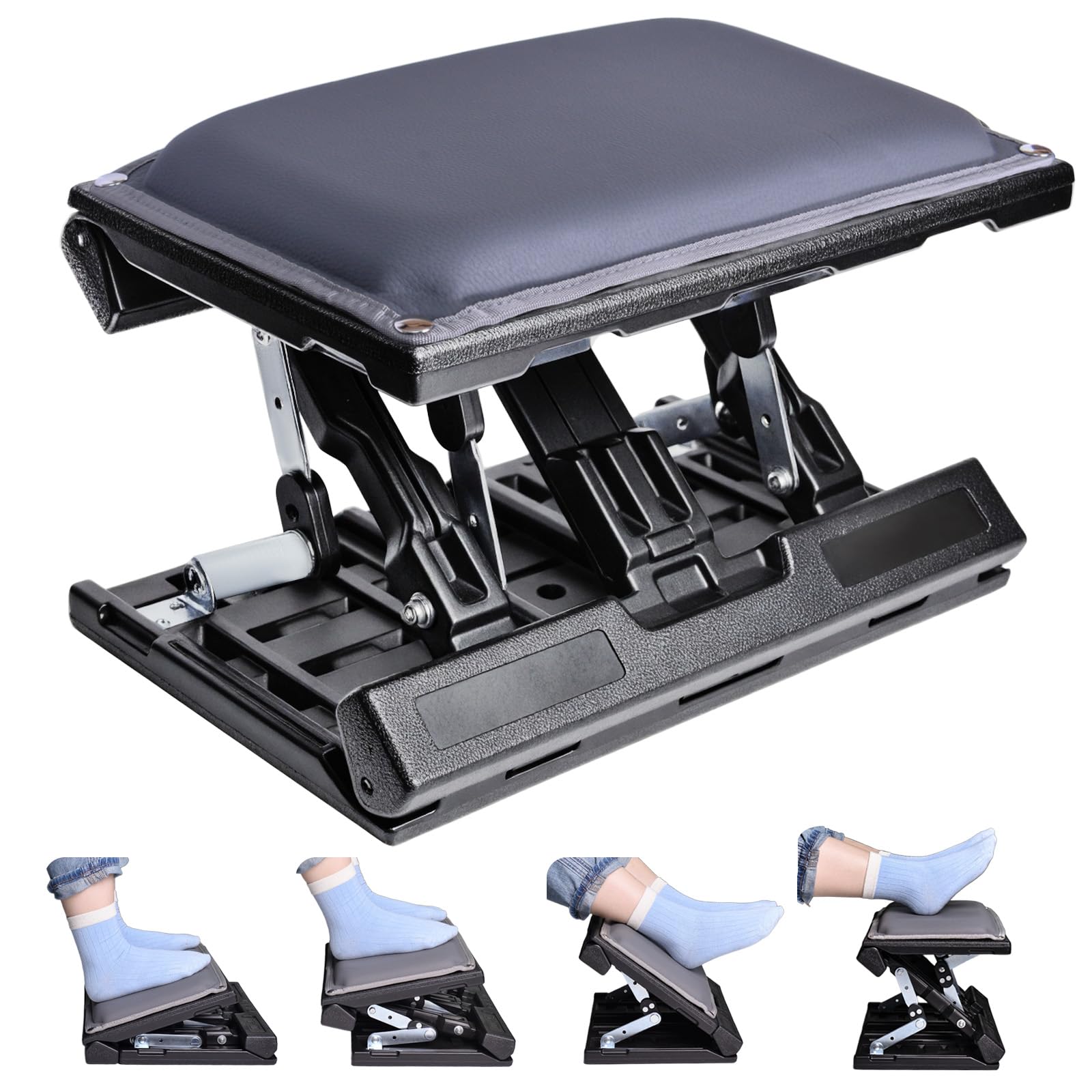 Adjustable Ergonomic Under-Desk Footrest for Office