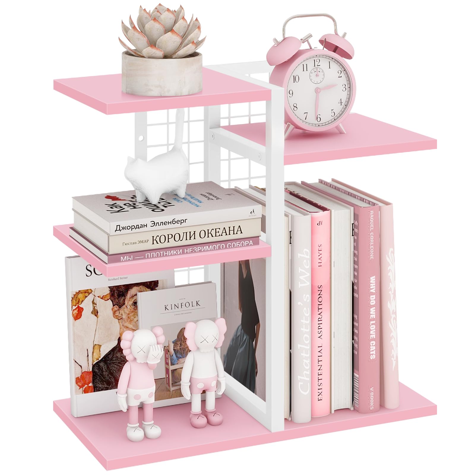 ELITEROO 4-Tier Adjustable Wooden Desktop Shelf Organizer