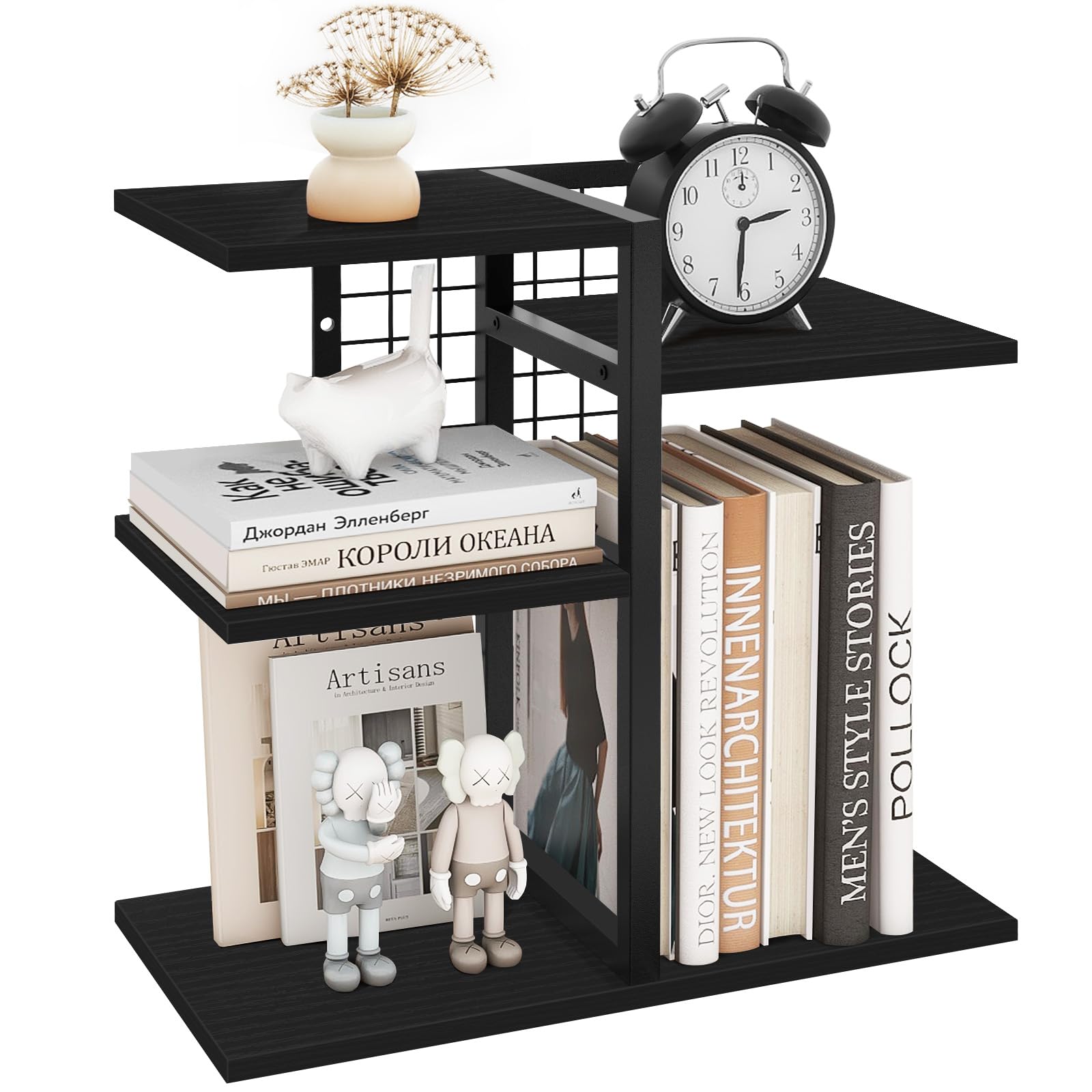 ELITEROO 4-Tier Adjustable Wooden Desktop Shelf Organizer