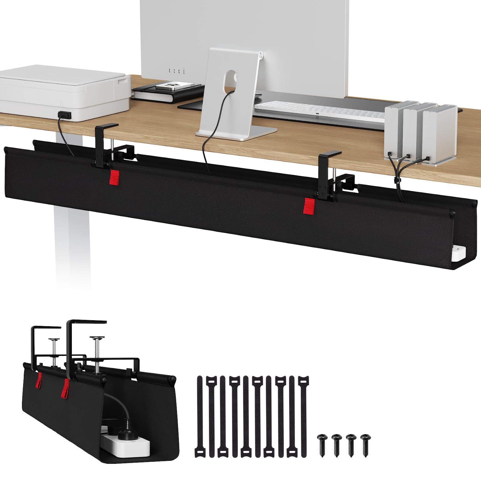 Univivi Under-Desk Cable Management Tray for Office