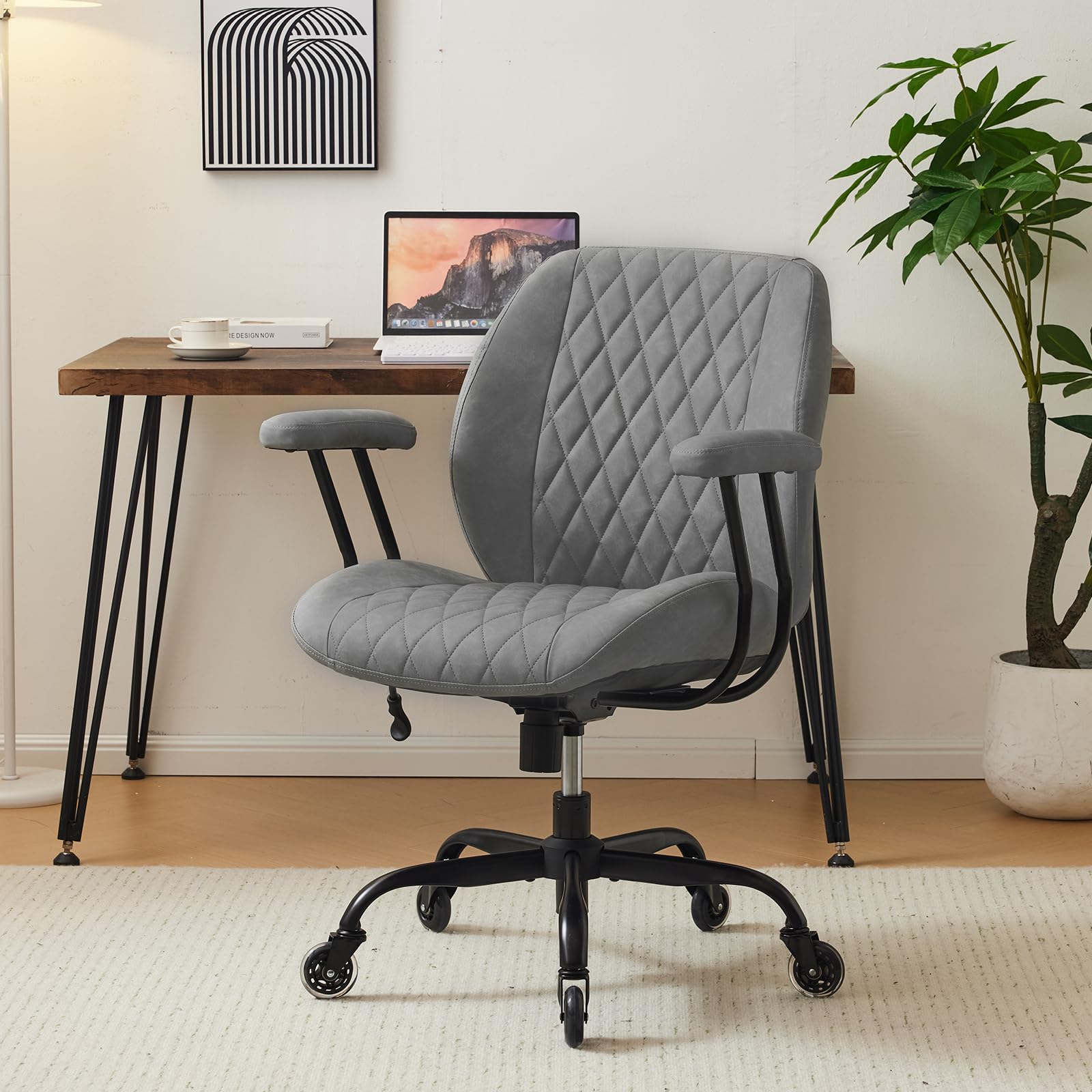 YFO Mid-Back Adjustable Swivel Office Task Chair