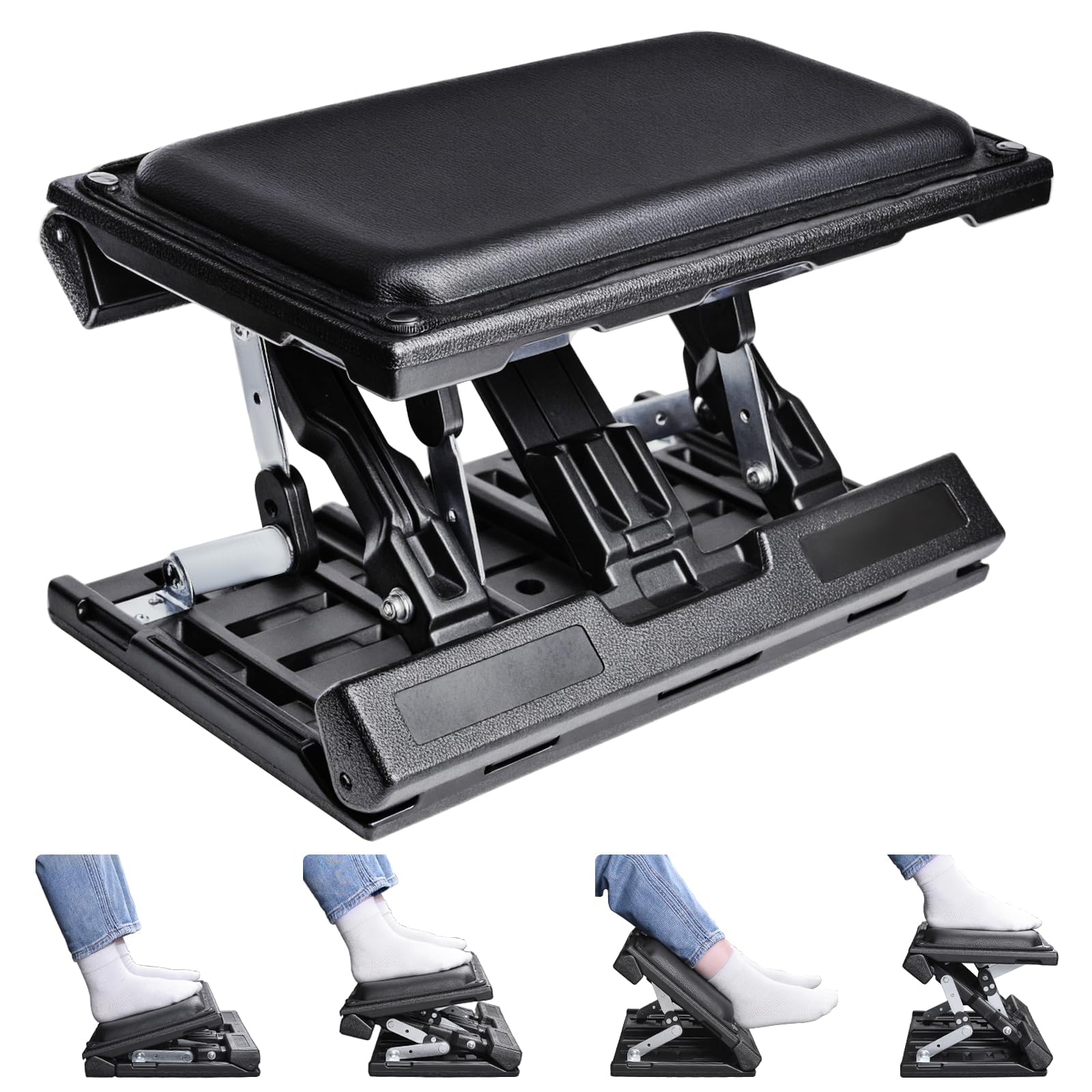 Adjustable Ergonomic Under-Desk Footrest for Office