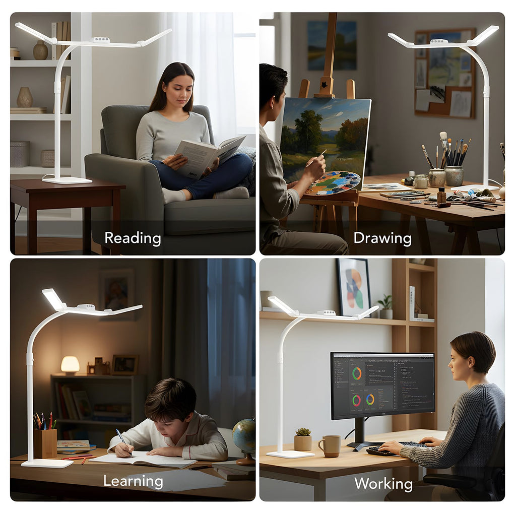 Galnolt Adjustable Gooseneck LED Desk Lamp for Home Office