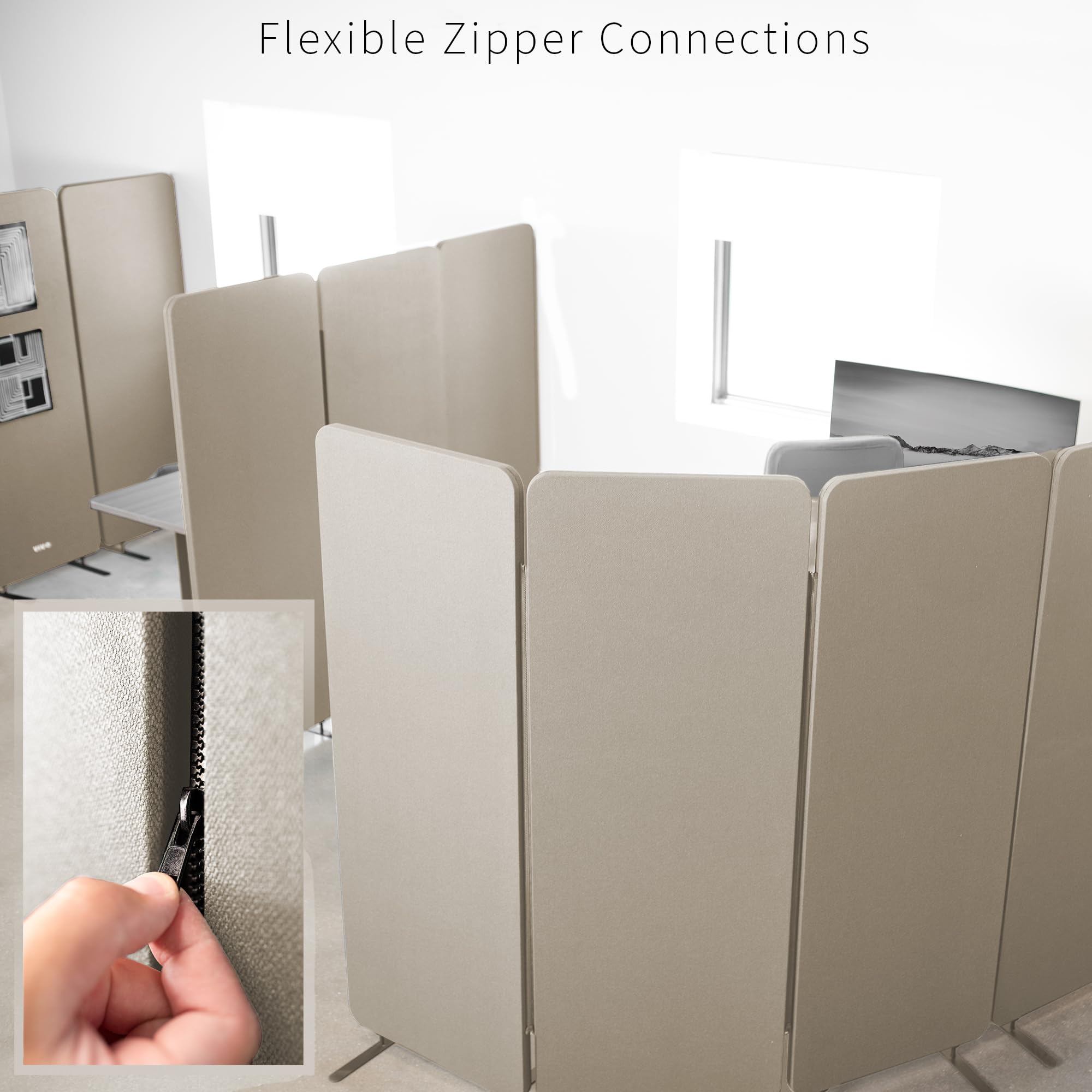 VIVO Freestanding Acoustic Privacy Panel & Office Divider