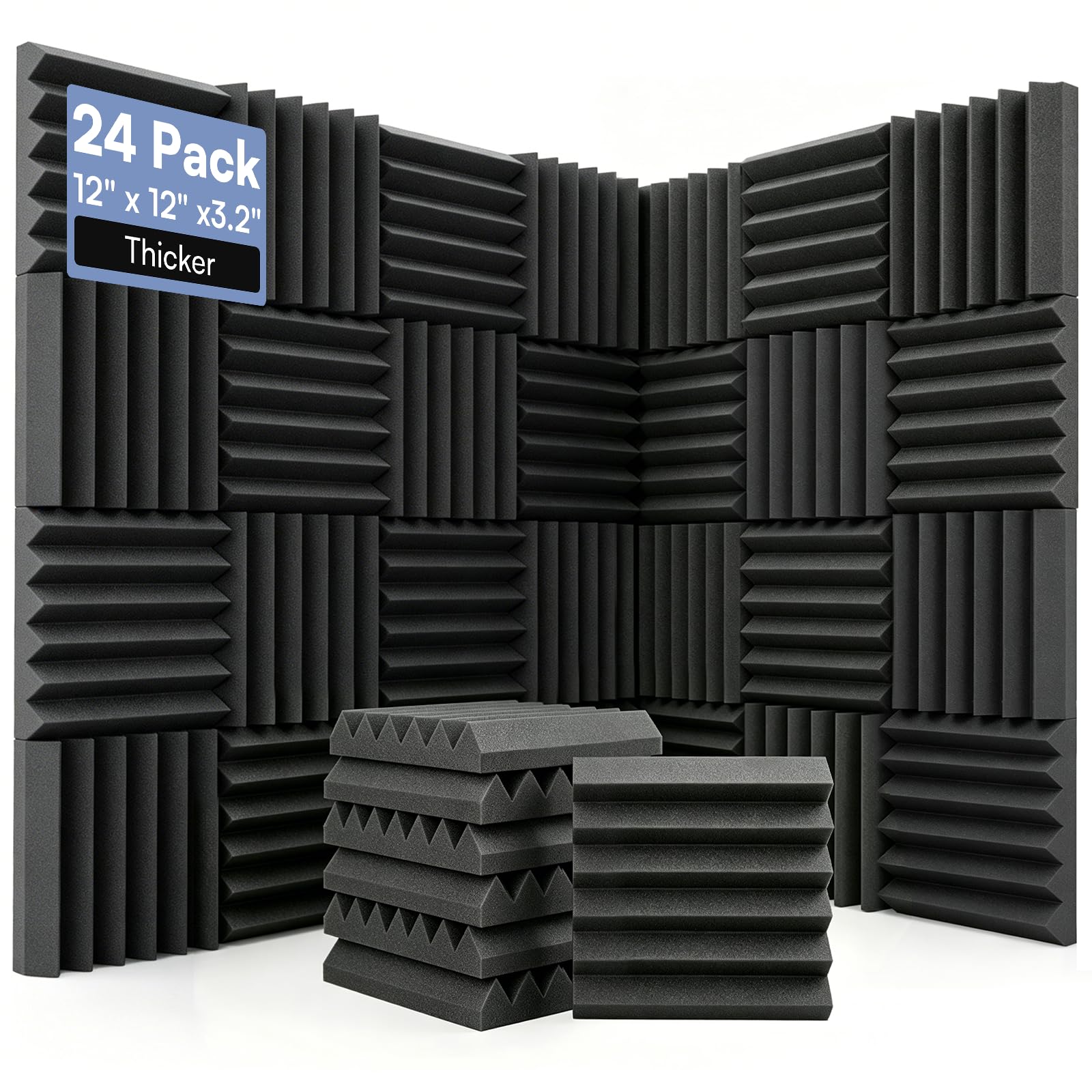 GUERRI Soundproof Acoustic Foam Panels for Office Walls