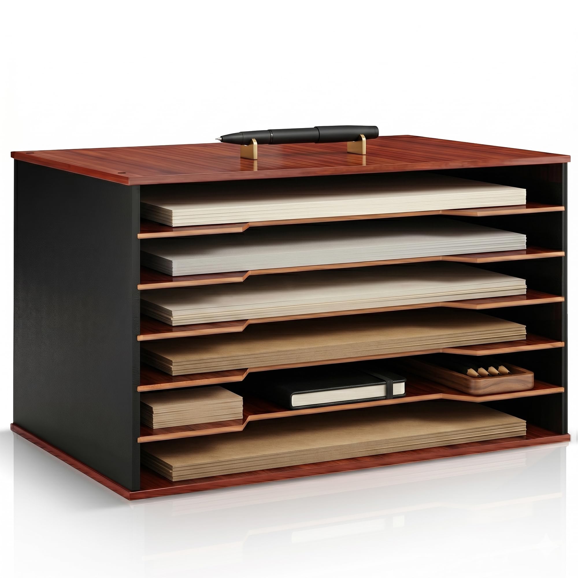 Davis Lorence 6-Tier Wooden Paper Organizer for 11x17