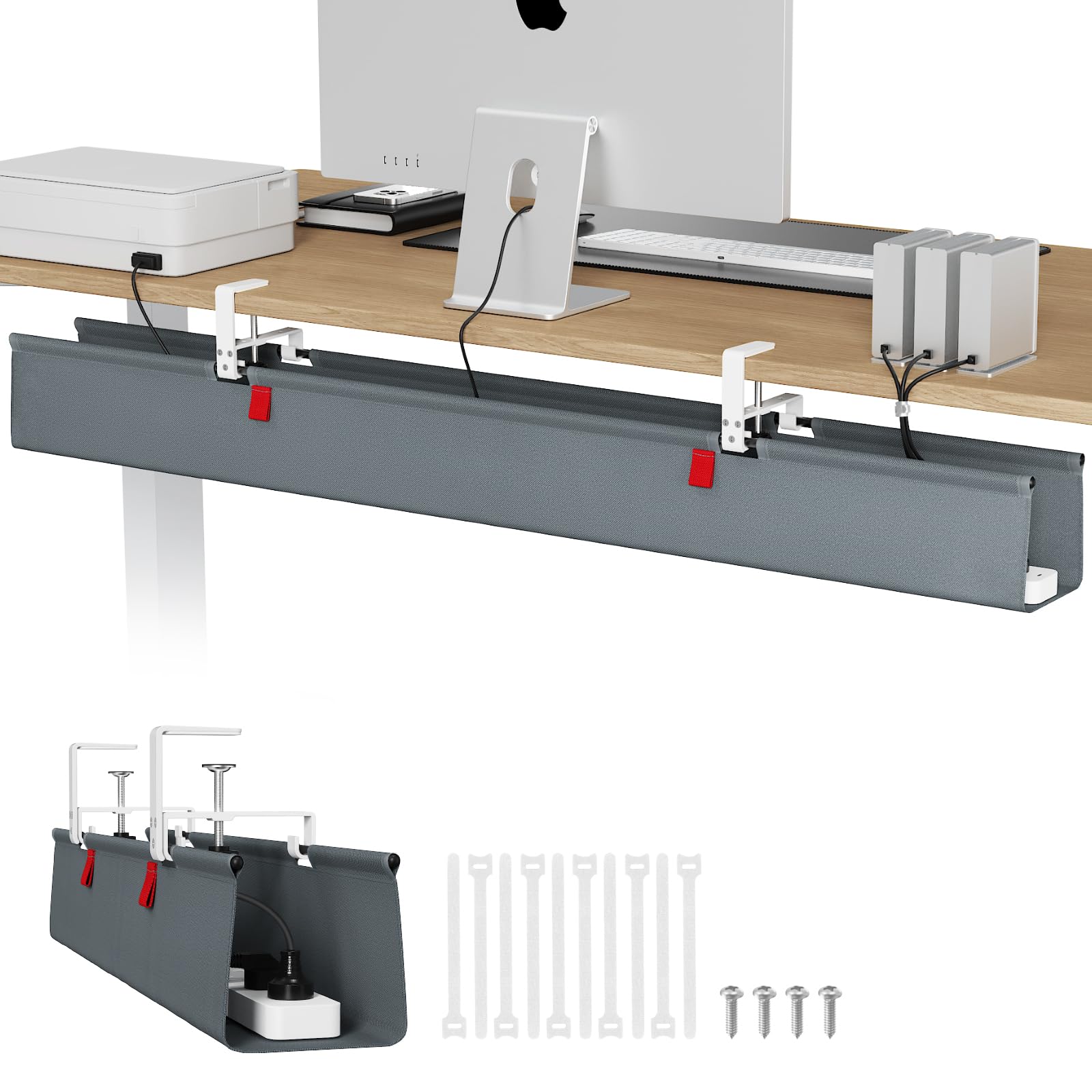 Univivi Under-Desk Cable Management Tray for Office