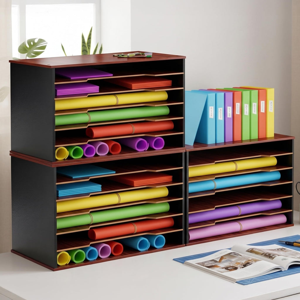 Davis Lorence 6-Tier Wooden Paper Organizer for 11x17