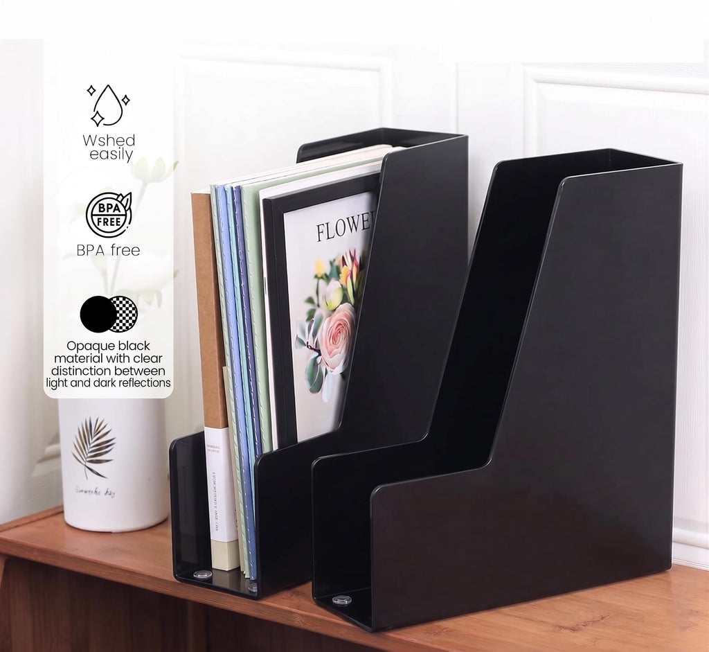 Vertical Magazine File Holder & Desktop File Organizer