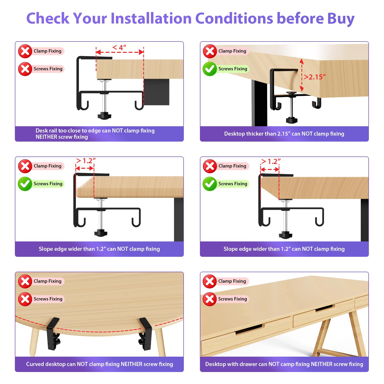 Univivi Under-Desk Cable Management Tray for Office