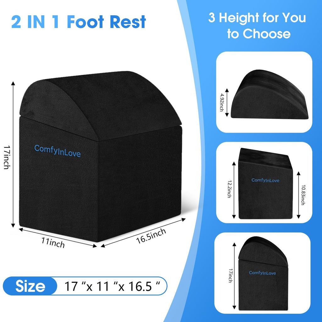 Ergonomic Under-Desk Foot Rest for Office Work