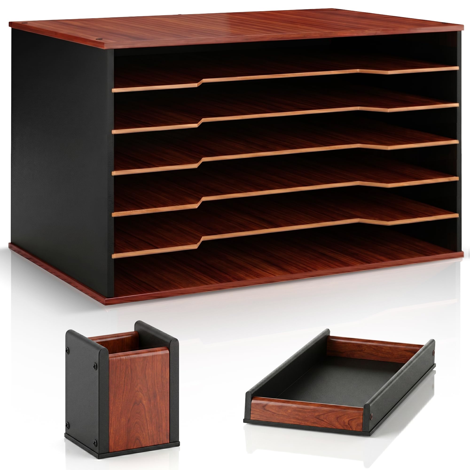 Davis Lorence 6-Tier Wooden Paper Organizer for 11x17