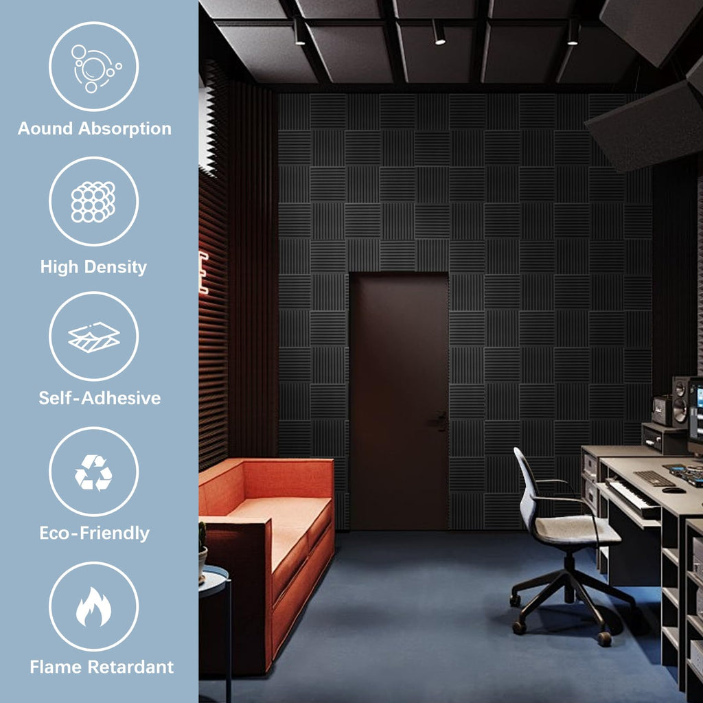 GUERRI Soundproof Acoustic Foam Panels for Office Walls