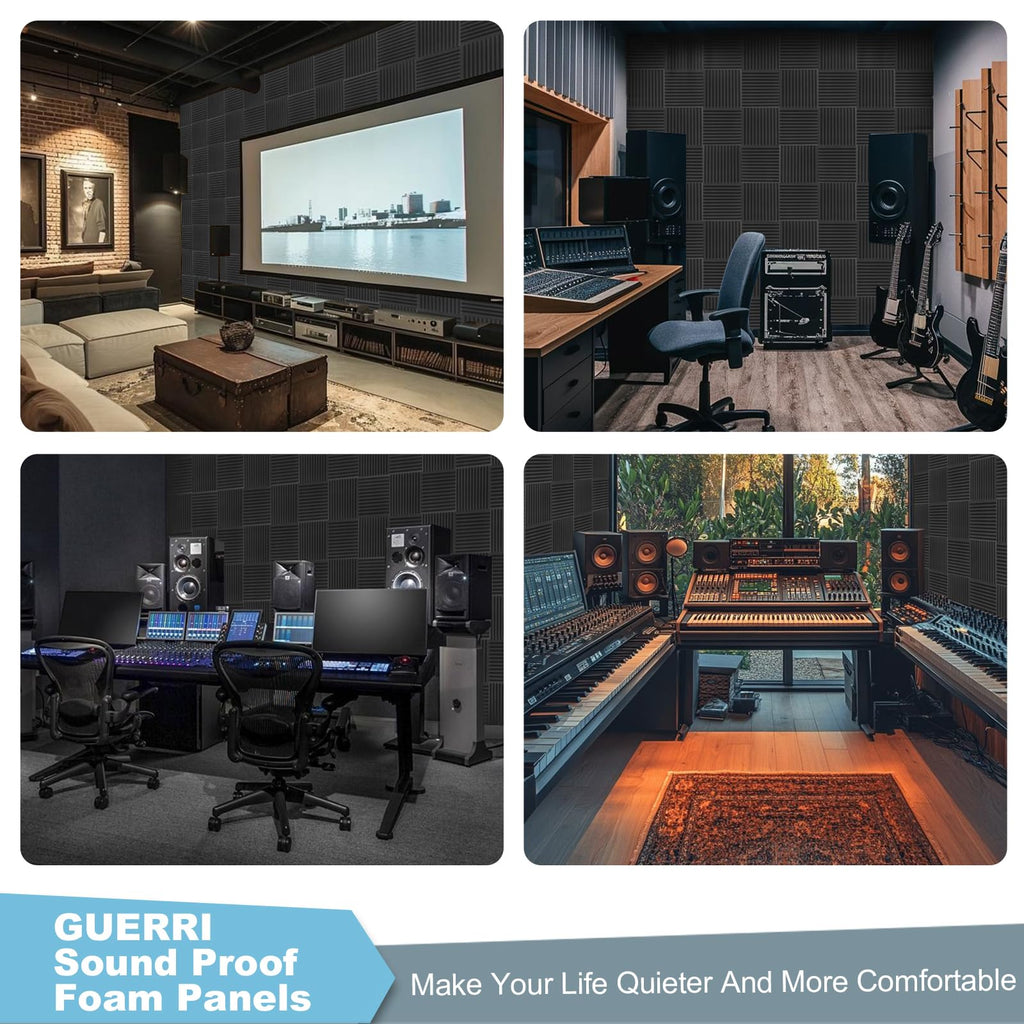 GUERRI Soundproof Acoustic Foam Panels for Office Walls