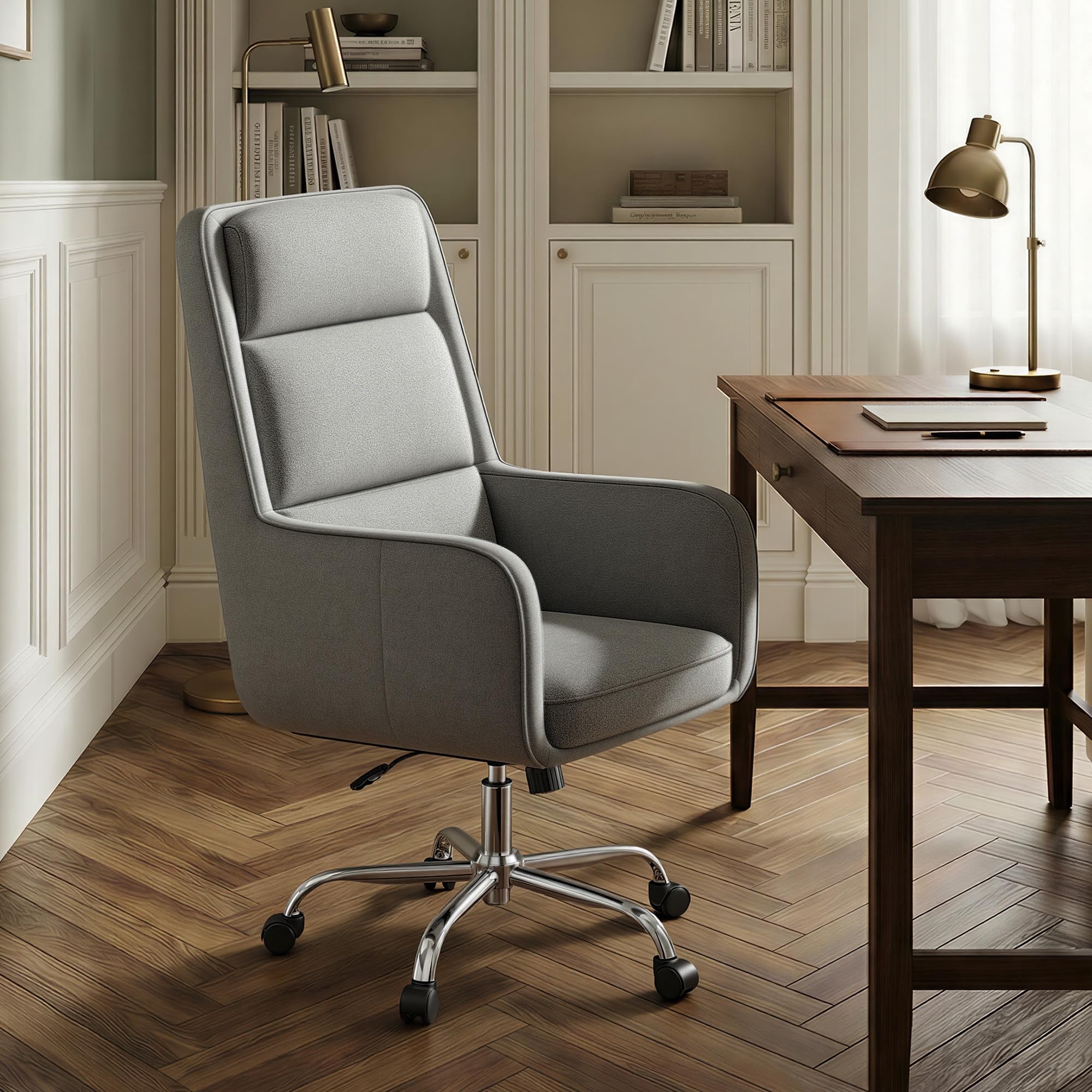 COLAMY Modern High-Back Executive Office Chair with Lumbar Support