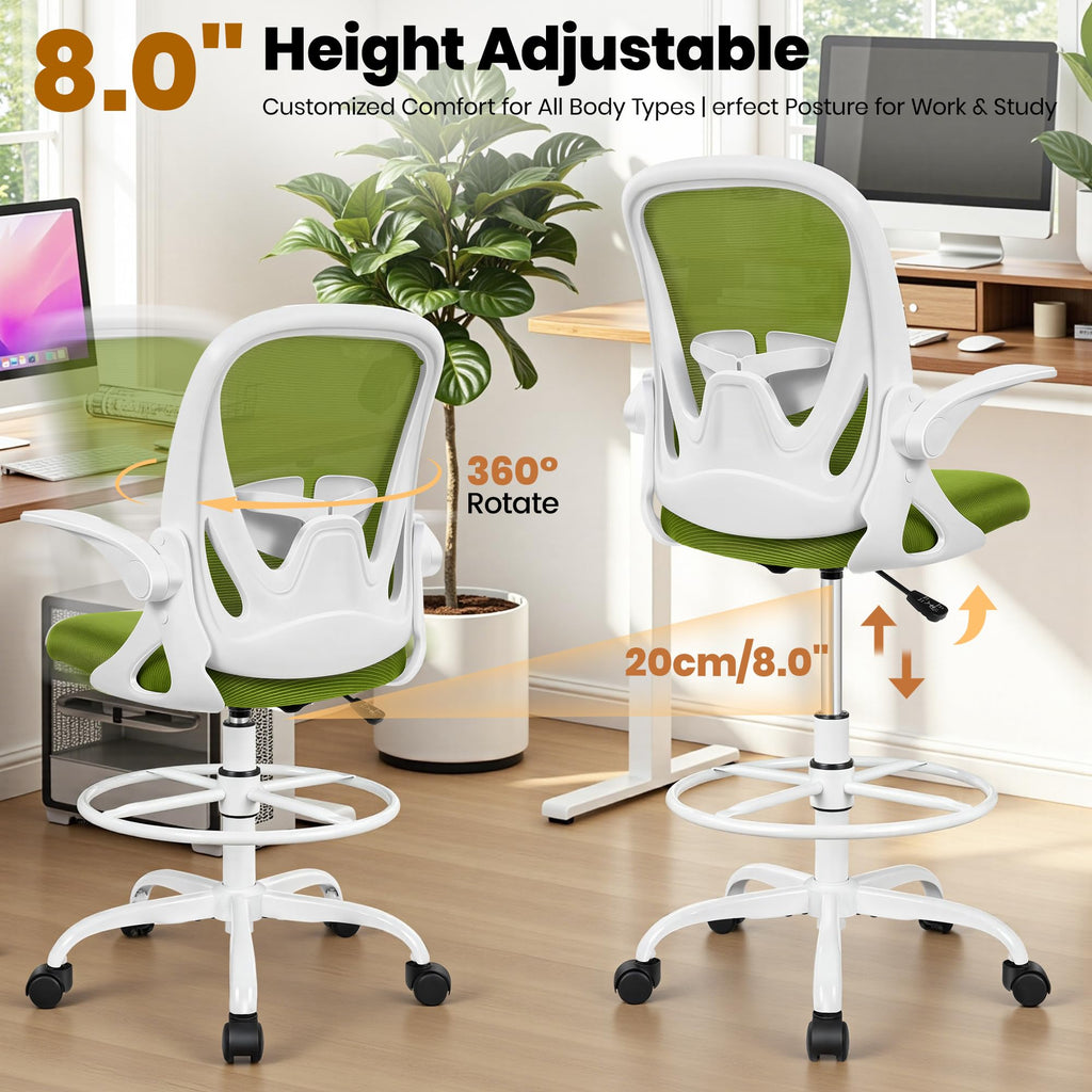 Primy Drafting Chair Tall Office Chair with Flip-up Armrests PR934-Z