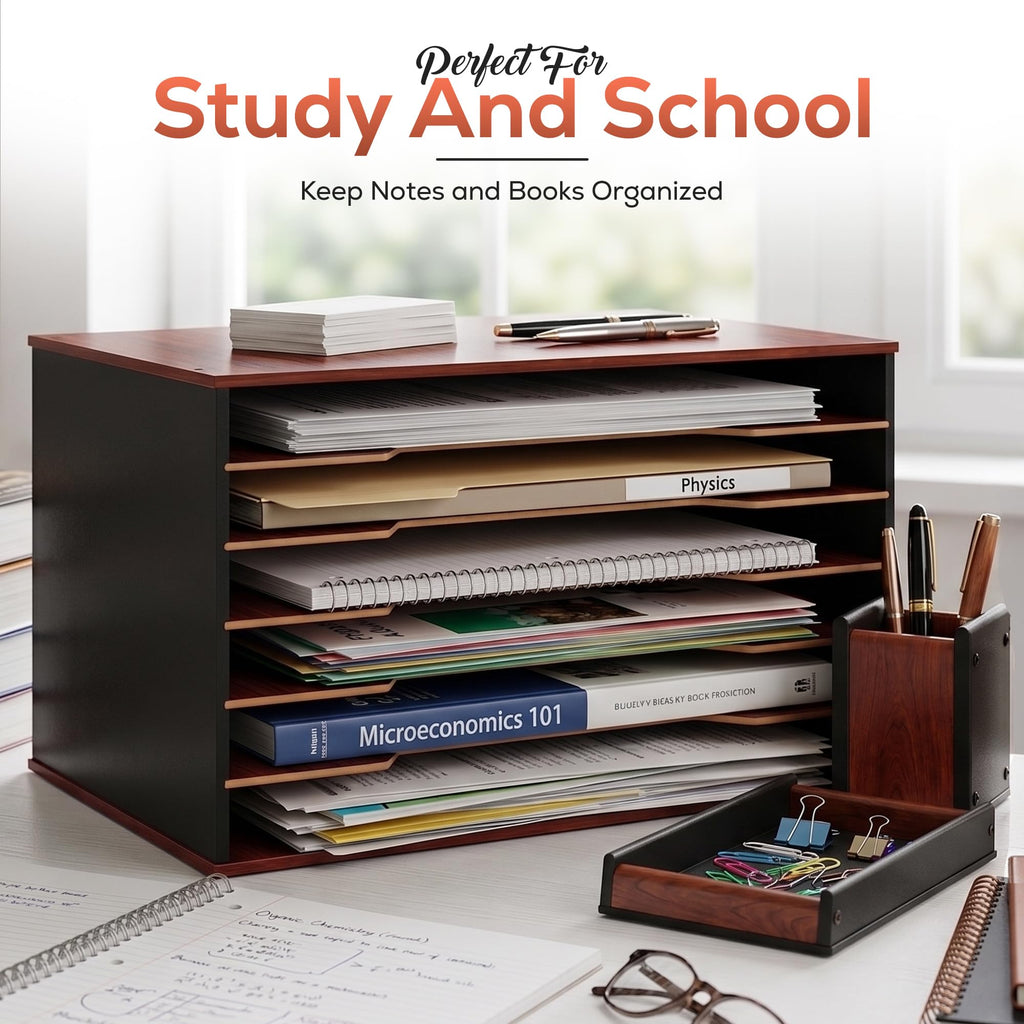 Davis Lorence 6-Tier Wooden Paper Organizer for 11x17