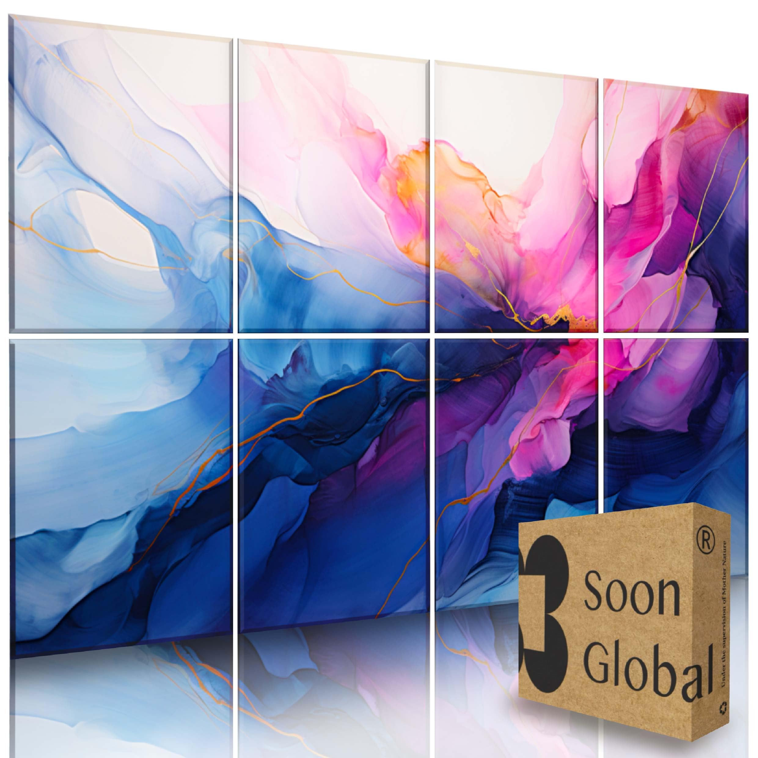 Soon Global 8-Pack Acoustic Sound-Absorbing Wall Panels