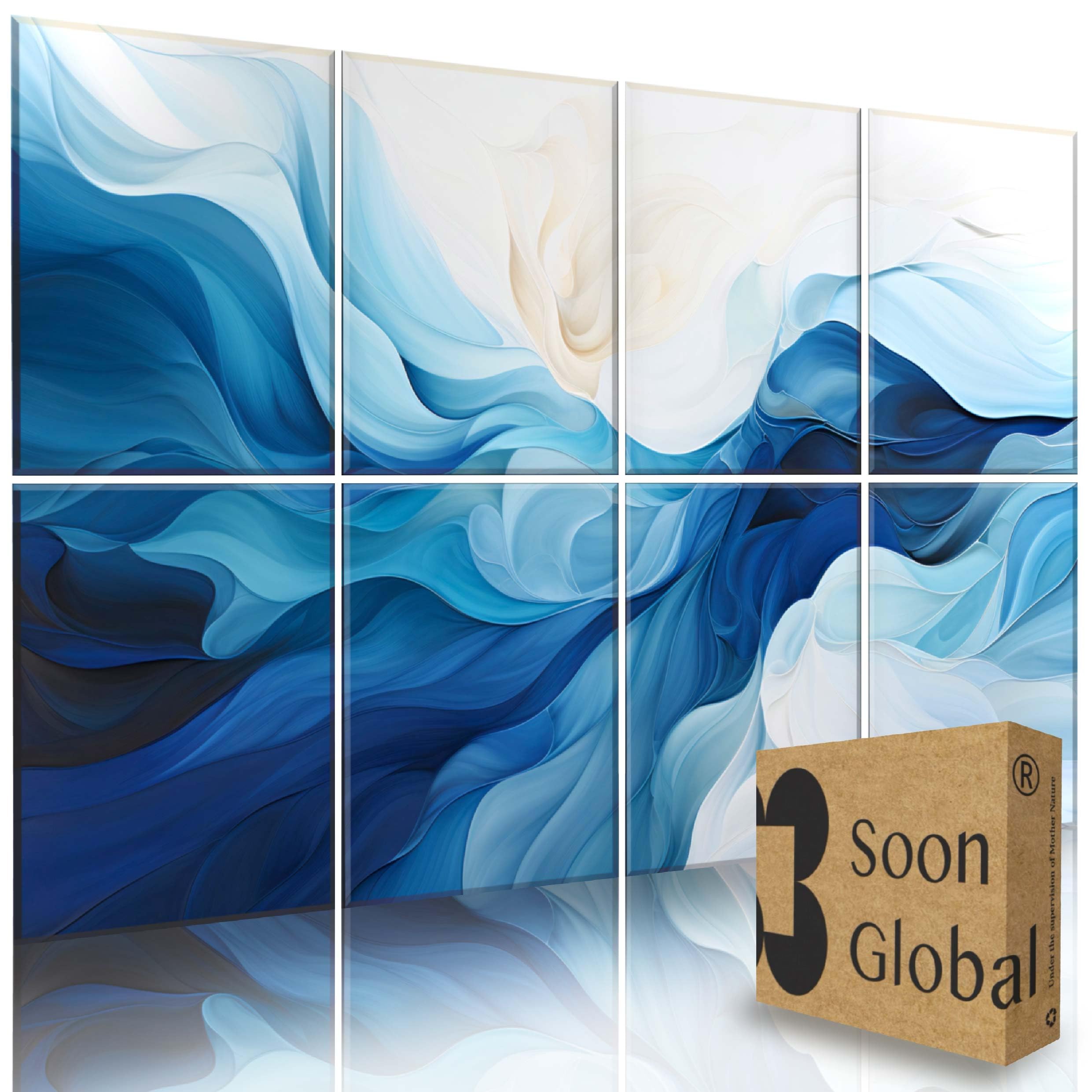 Soon Global 8-Pack Acoustic Sound-Absorbing Wall Panels