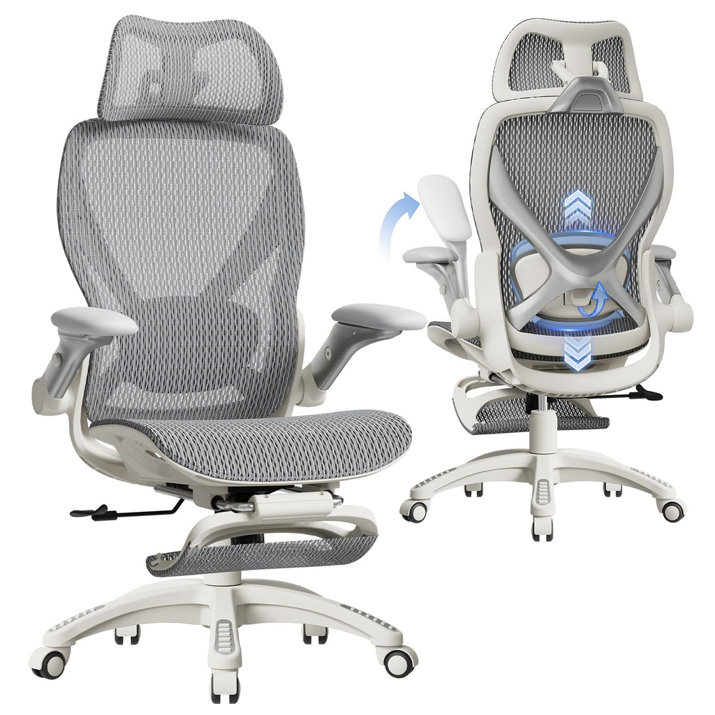 ELABEST X100 Ergonomic Mesh Office Chair with Footrest