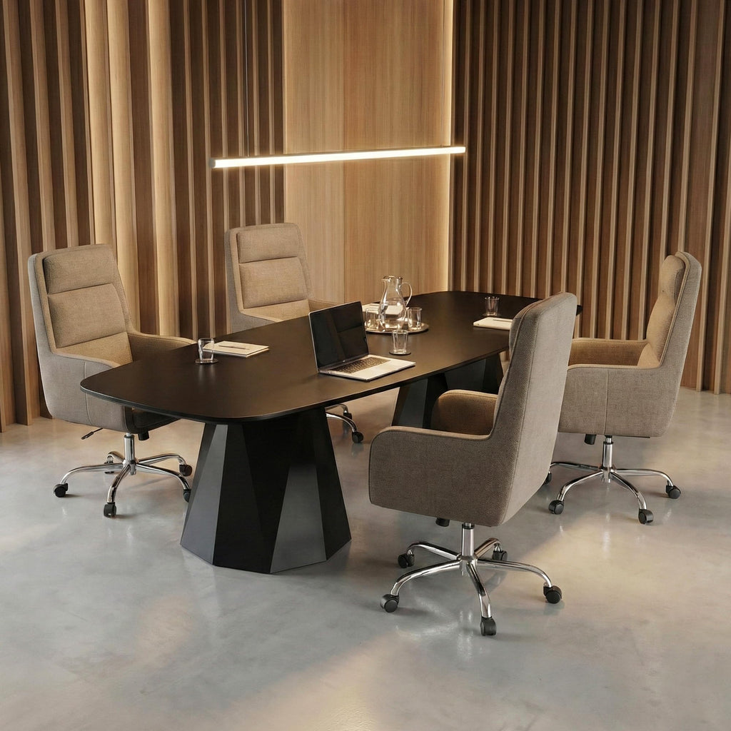 COLAMY Modern Executive High Back Home Office Chair Vanity Chair with Head and Lumbar Support, Armrest
