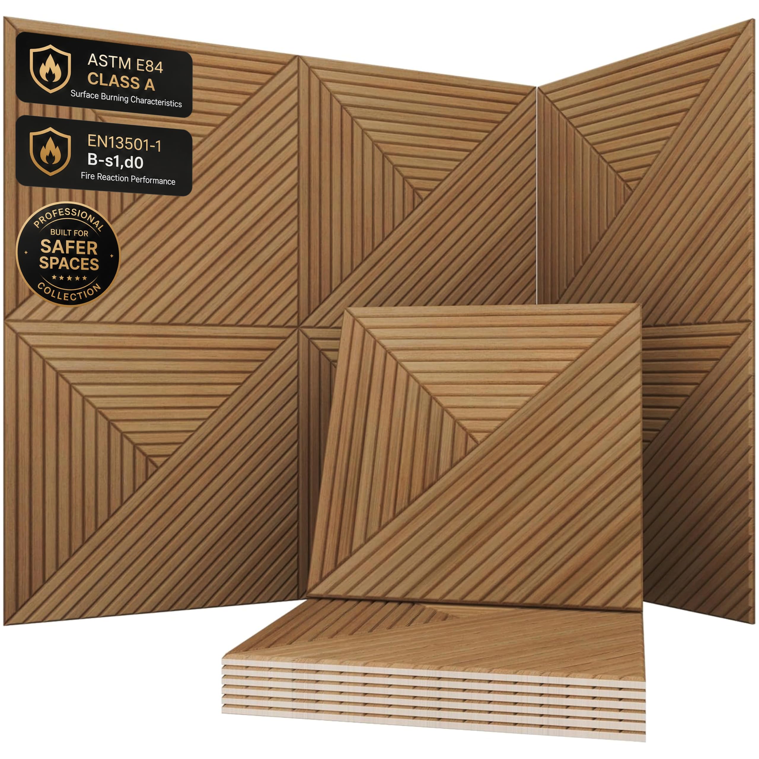 Soon Global 8-Pack Acoustic Sound-Absorbing Wall Panels