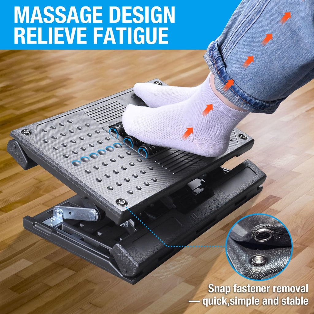 Adjustable Ergonomic Under-Desk Footrest for Office