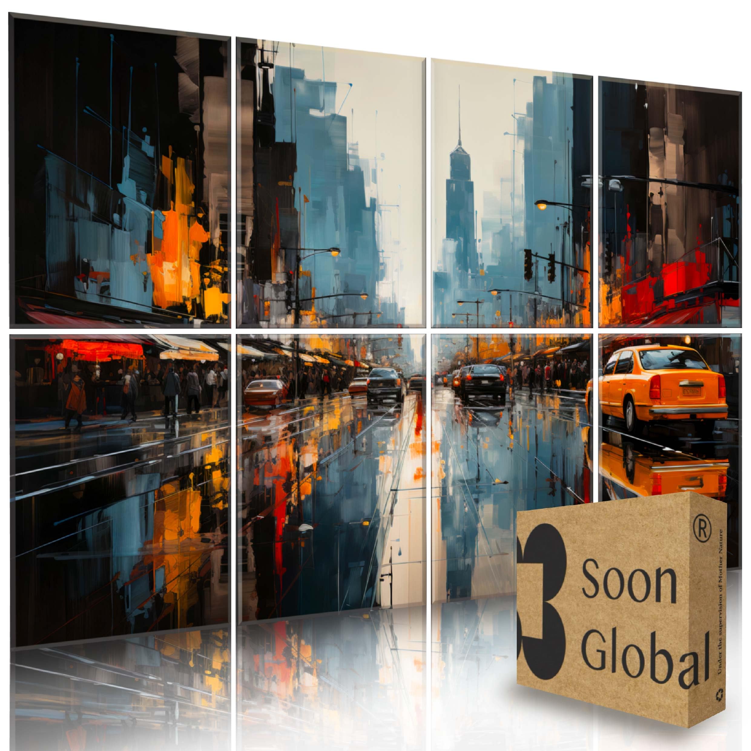 Soon Global 8-Pack Acoustic Sound-Absorbing Wall Panels