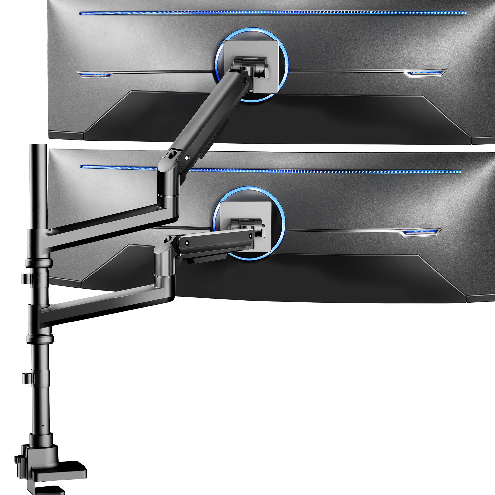 VIVO Pneumatic Arm Single Ultrawide Monitor Extra Tall Desk Mount