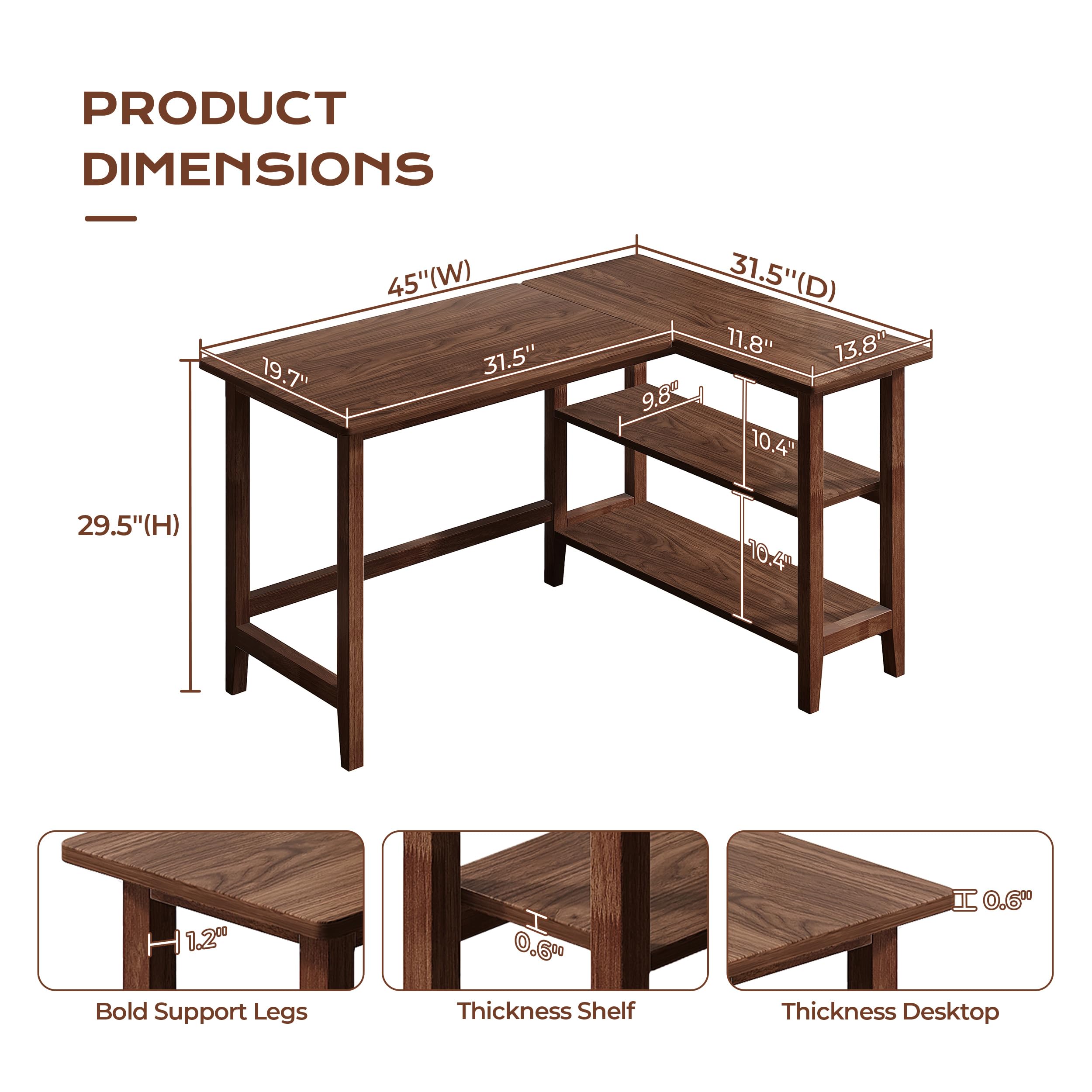 IOTXY Reversible L-Shaped Office Desk with Storage