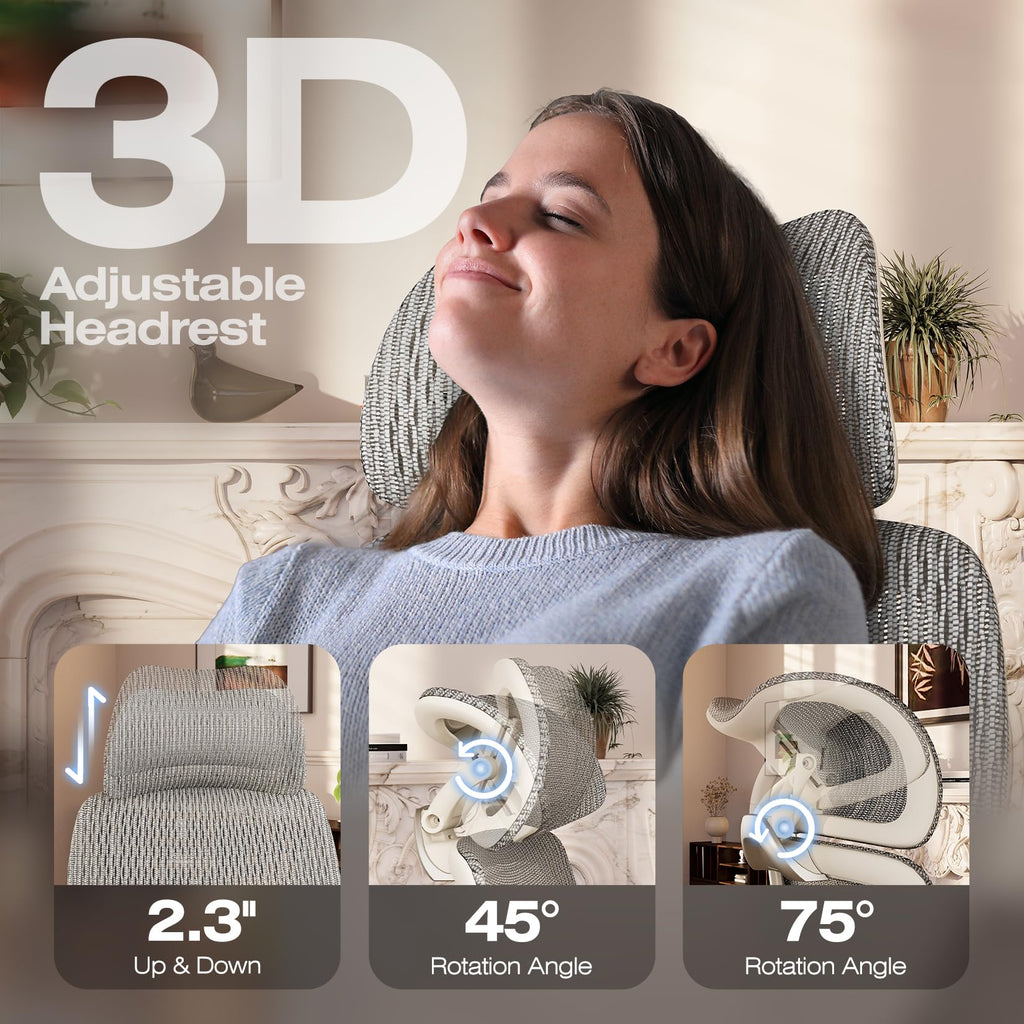 ELABEST X100 Ergonomic Mesh Office Chair with Footrest
