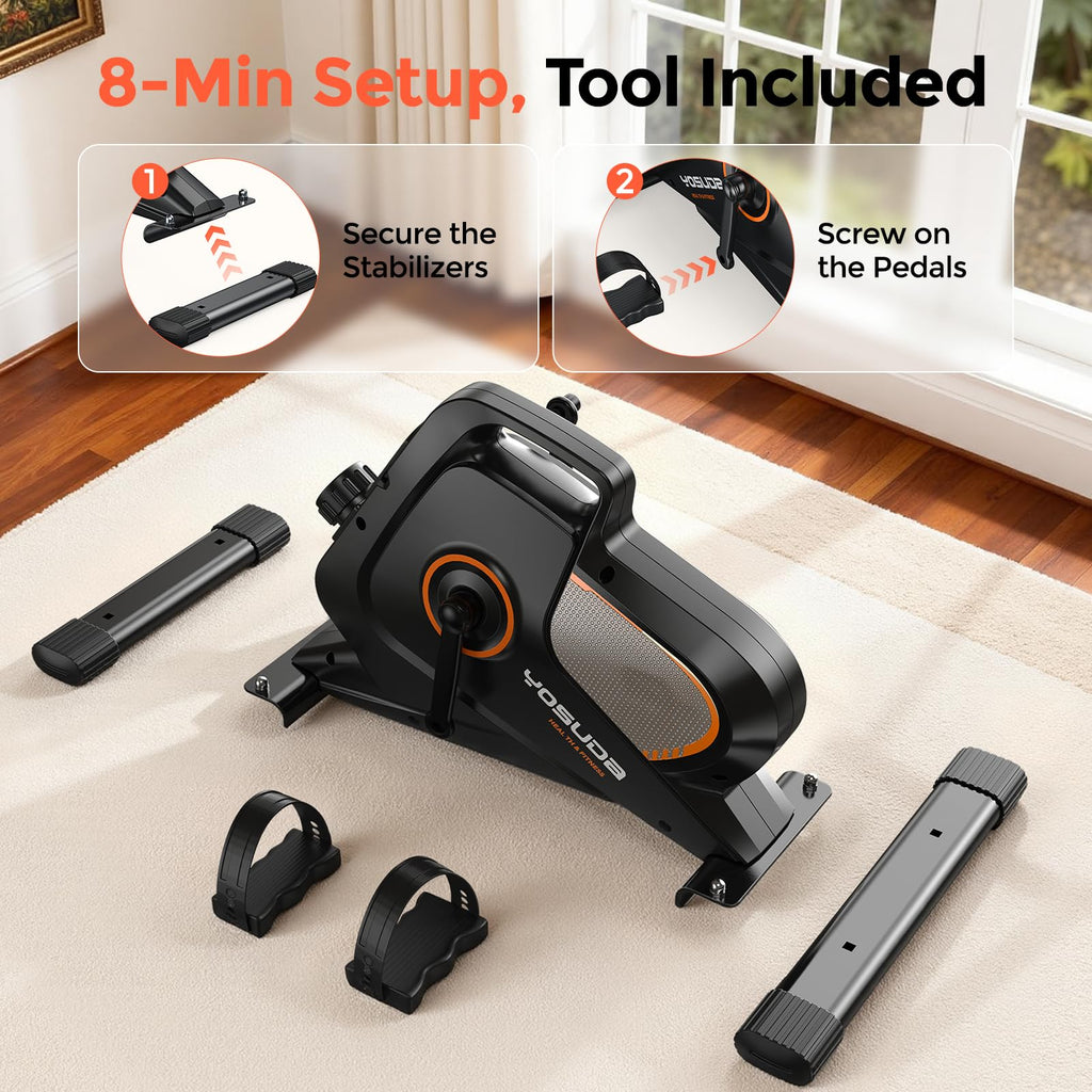 YOSUDA Under-Desk Exercise Bike with Bluetooth App