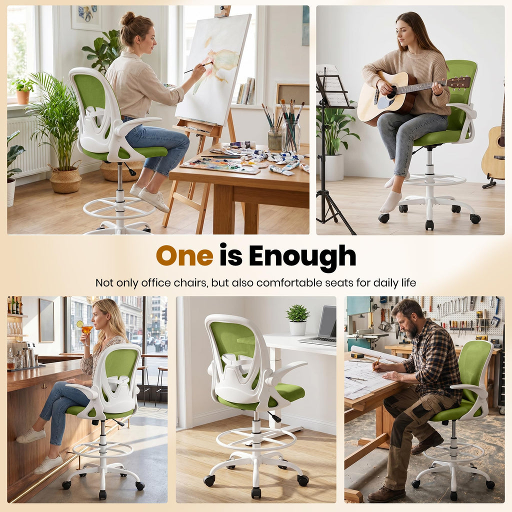 Primy Drafting Chair Tall Office Chair with Flip-up Armrests PR934-Z