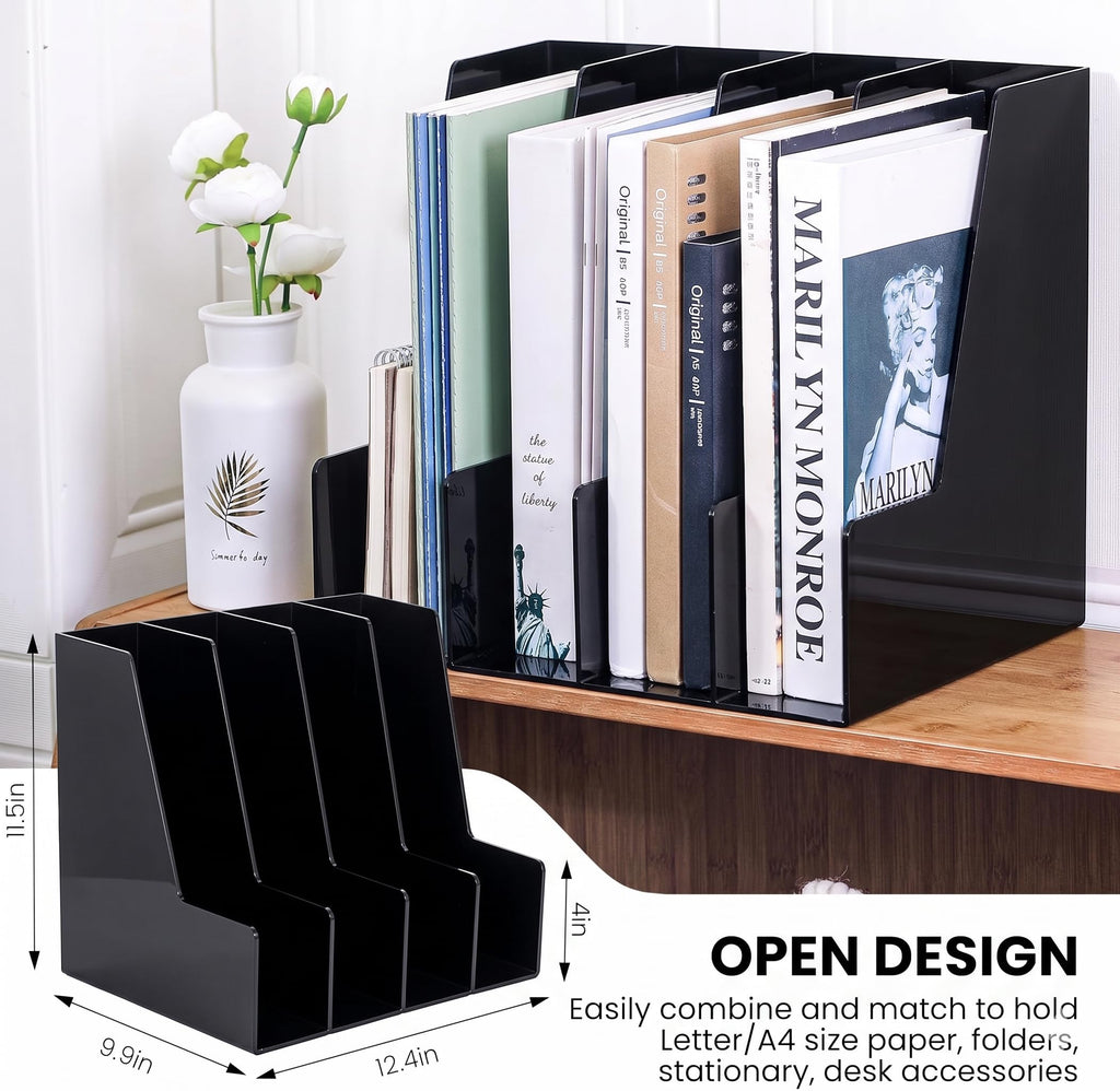Vertical Magazine File Holder & Desktop File Organizer