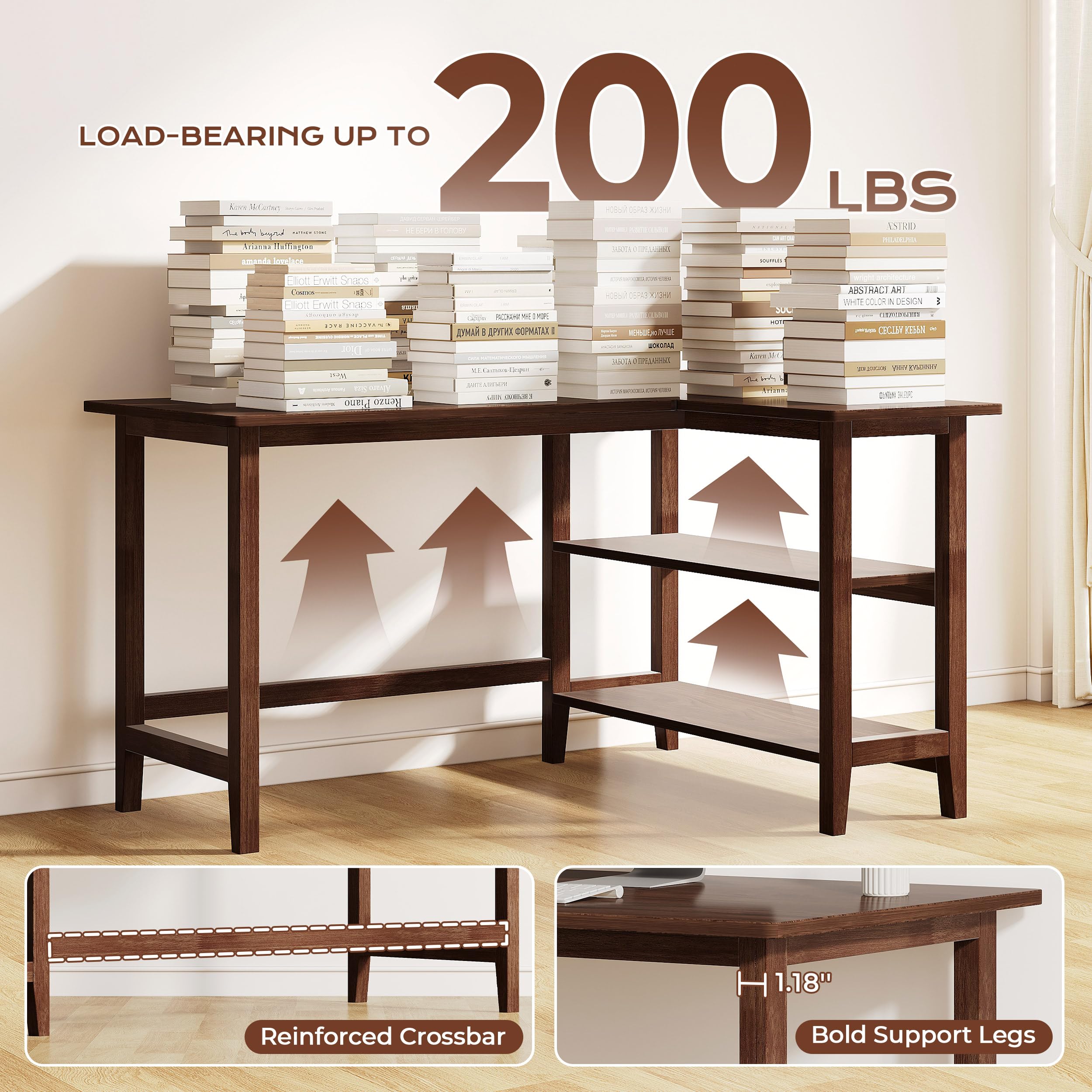 IOTXY Reversible L-Shaped Office Desk with Storage